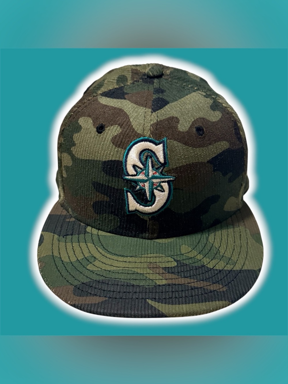New Era MLB Seattle Mariners Corduroy Camo Fitted Hat